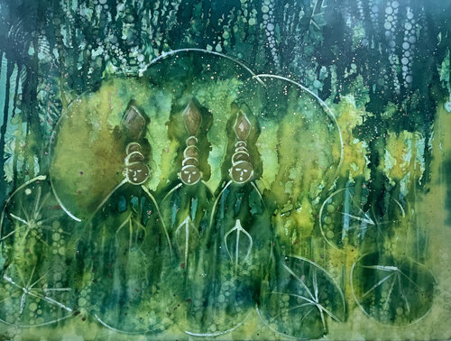 Garden of Peace de Claudia Cristina Velasco, Pintura a la venta en Singulart