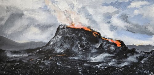 Land of fire par Alexis TROUDE, Peinture en vente sur Singulart