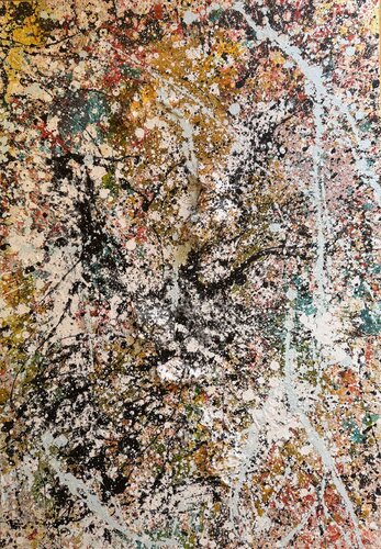 WALKING WITH JACKSON POLLOCK3 by JOSE LUIS ANSON, 회화 for Sale on Singulart