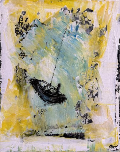 UN BATEAU BLEU de JOSE LUIS ANSON, Pintura a la venta en Singulart