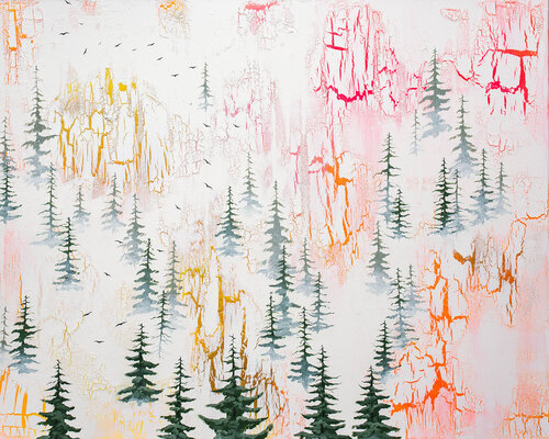 Mystical pine forest von Svitlana Miku, Malerei kaufen auf Singulart