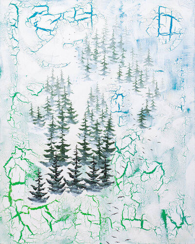 Mystical pine forest 2 by Svitlana Miku, Painting for Sale on Singulart