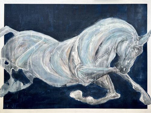 Eleutheria: Goddess Libertas’s horse de Sarah Chérif Gambin, Pintura a la venta en Singulart