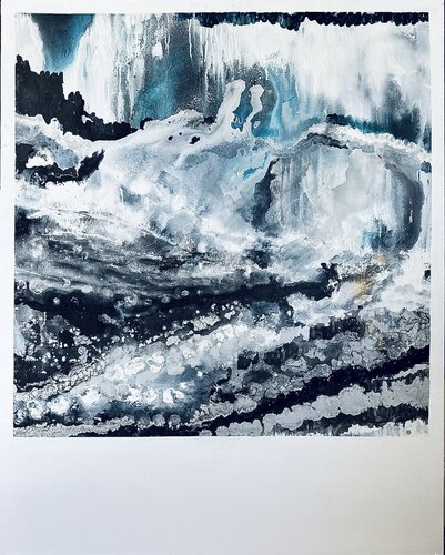 Blue Eternity V par Sarah Chérif Gambin, Peinture en vente sur Singulart