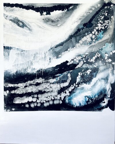 Blue Eternity III par Sarah Chérif Gambin, Peinture en vente sur Singulart