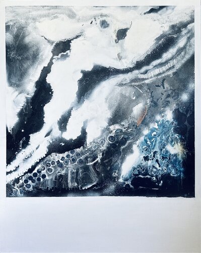 Blue Eternity II par Sarah Chérif Gambin, Peinture en vente sur Singulart