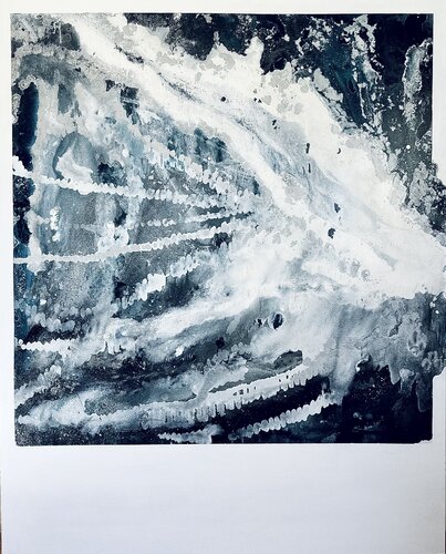 Blue Eternity I par Sarah Chérif Gambin, Peinture en vente sur Singulart
