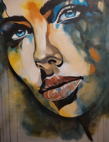 Blue Eyes van Irina Lorei, Schilderij te koop op Singulart