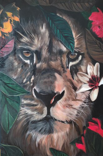 In The Flowers by Irina Lorei, Painting for Sale on Singulart