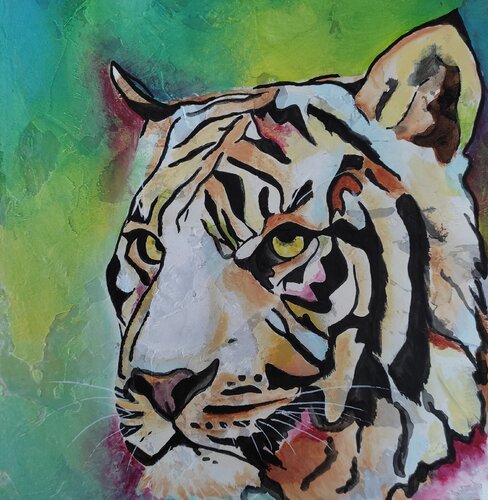 Indian Tiger van Irina Lorei, Schilderij te koop op Singulart