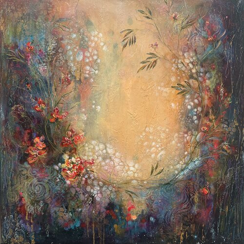 Secret Bloom from the series Hidden Gardens von Maria Dilmann, Malerei kaufen auf Singulart