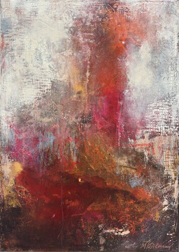 Between Embers and Silence - from the series Dissolution von Maria Dilmann, Malerei kaufen auf Singulart