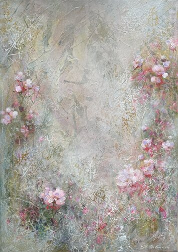Fragments of Spring - series Hidden Gardens van Maria Dilmann, Schilderij te koop op Singulart