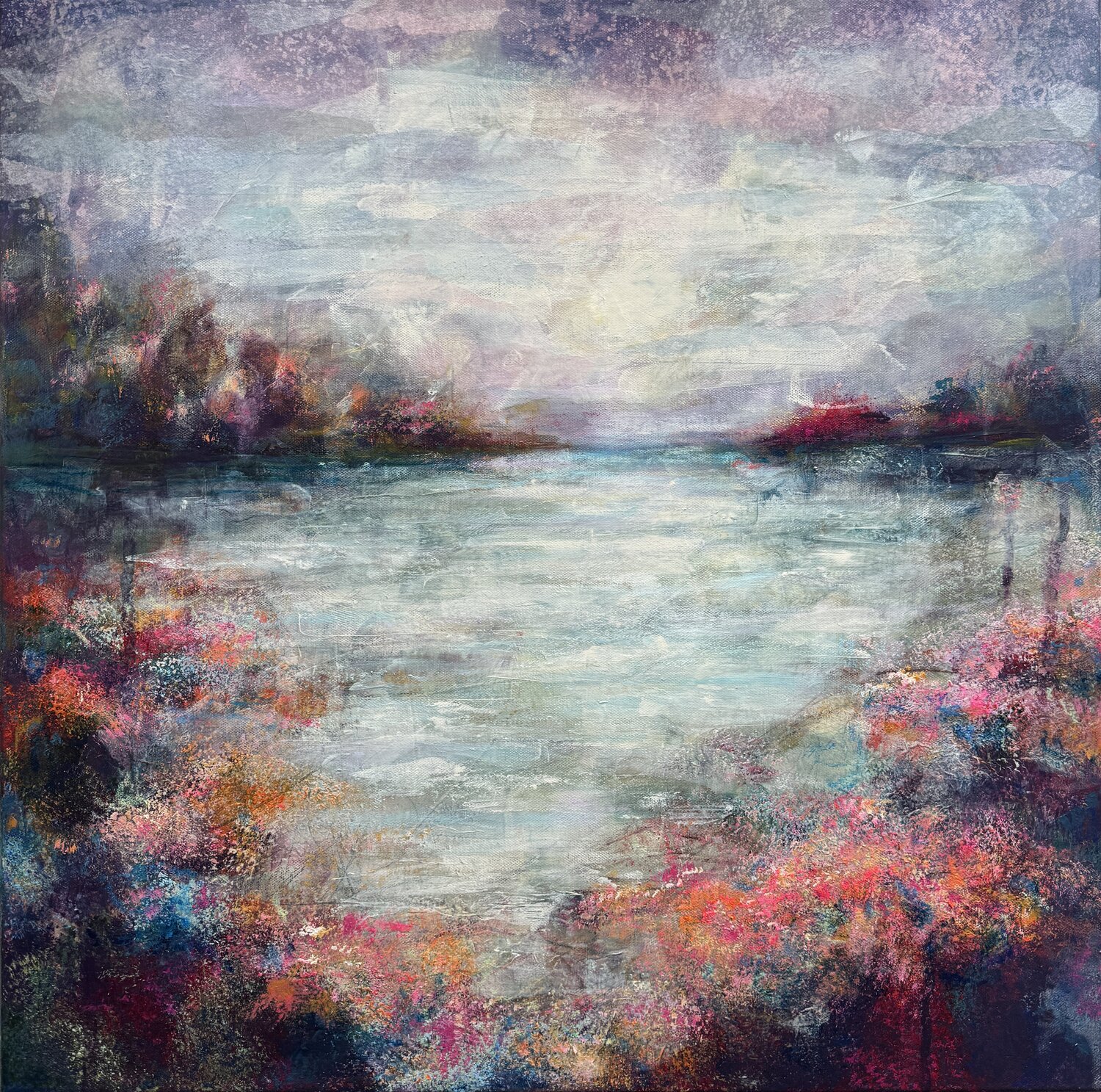 On the Shore of Silence Maria Dilmann Original painting for sale