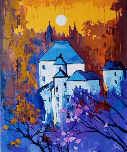 "Full Moon" by Oleg Ryzhkov, Painting for Sale on Singulart