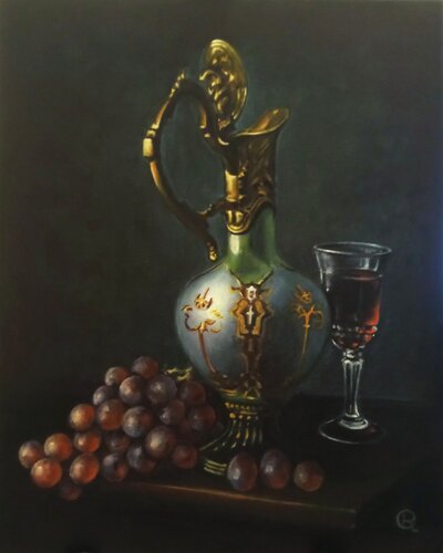 "Still Life with Decanter" von Oleg Ryzhkov, Malerei kaufen auf Singulart