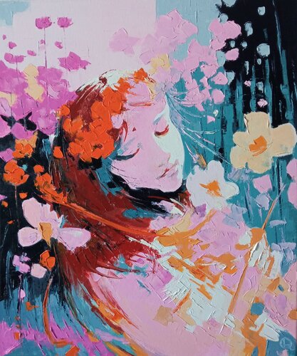 "Serenity". Series - "Flower Magic" van Oleg Ryzhkov, Schilderij te koop op Singulart
