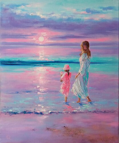 “By the Seashore” van Oleg Ryzhkov, Schilderij te koop op Singulart