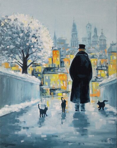 "Evening Walk" von Oleg Ryzhkov, Malerei kaufen auf Singulart
