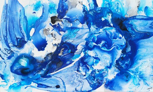 Orgánic Ibiza lux blue note par Joan Llaverias, Peinture en vente sur Singulart