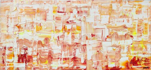 Urban orange cosmos di Joan Llaverias, Pittura in vendita su Singulart