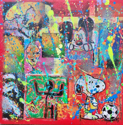 Snoopy gol di Joan Llaverias, Pittura in vendita su Singulart
