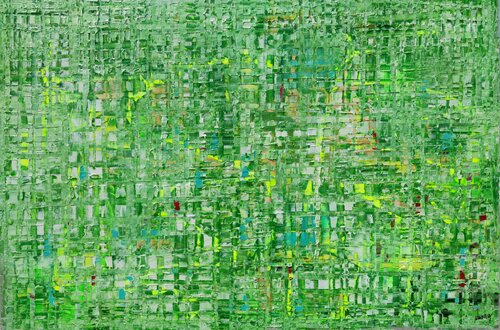 Urban verde gold 7 par Joan Llaverias, Peinture en vente sur Singulart