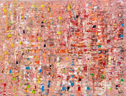 Urban red texture gold par Joan Llaverias, Peinture en vente sur Singulart