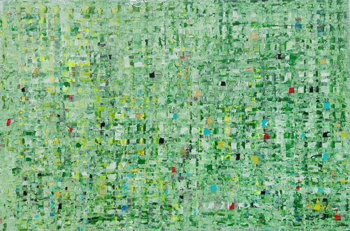 Urban crisol verdes van Joan Llaverias, Schilderij te koop op Singulart