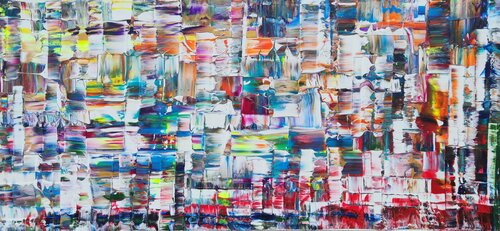 Urban texture color fluo par Joan Llaverias, Peinture en vente sur Singulart