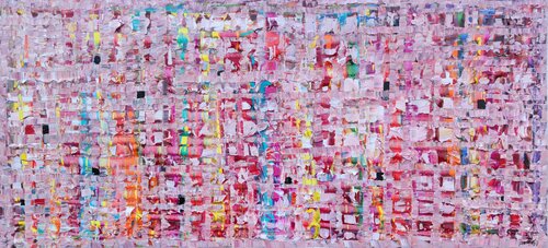 Urban texture turquesa fluid di Joan Llaverias, Pittura in vendita su Singulart