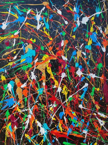 Dripping curve black di Joan Llaverias, Pittura in vendita su Singulart