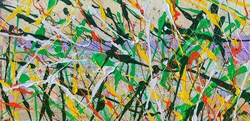 Dripping pop verde van Joan Llaverias, Schilderij te koop op Singulart