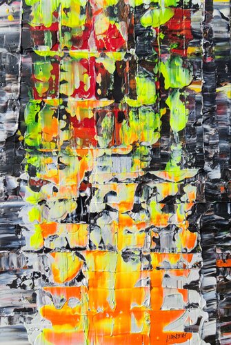 Urban curve black orange par Joan Llaverias, Peinture en vente sur Singulart