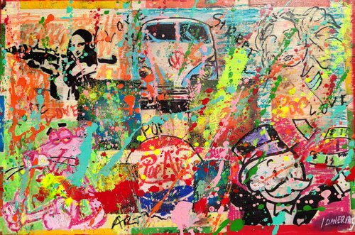 Pop geometric Monopoly di Joan Llaverias, Pittura in vendita su Singulart