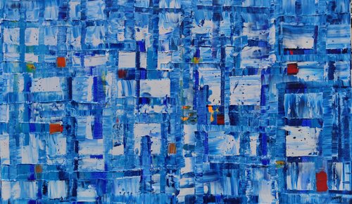 Urban posidonia texture blau 1 di Joan Llaverias, Pittura in vendita su Singulart