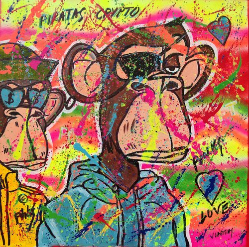 Piratas nft pop de Joan Llaverias, Pintura a la venta en Singulart