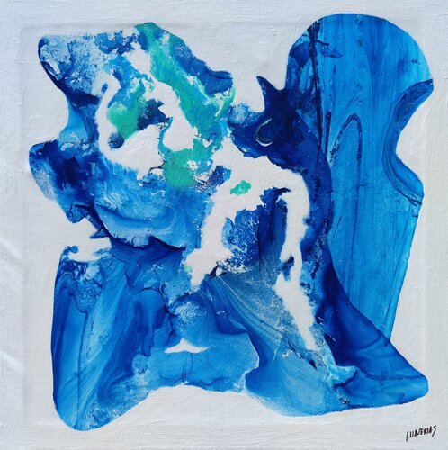 Organic lux posidonia bleu van Joan Llaverias, Schilderij te koop op Singulart