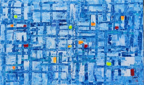 Urban natural azul di Joan Llaverias, Pittura in vendita su Singulart