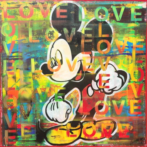 Love Mickey by Joan Llaverias, Painting for Sale on Singulart
