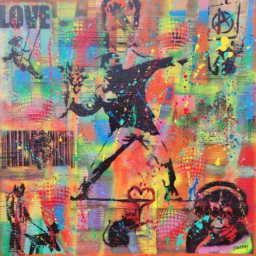 Pop love 1 par Joan Llaverias, Peinture en vente sur Singulart