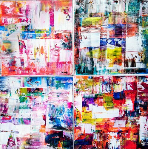 Urban quatriptic van Joan Llaverias, Schilderij te koop op Singulart