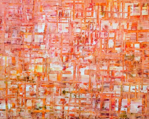 Urban city orange par Joan Llaverias, Peinture en vente sur Singulart