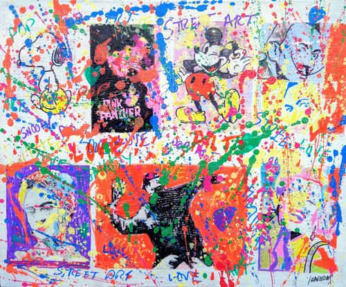 Snoopy friends par Joan Llaverias, Peinture en vente sur Singulart