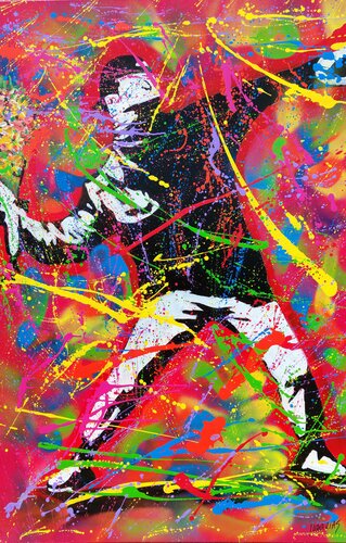 Red Banksy pop par Joan Llaverias, Peinture en vente sur Singulart