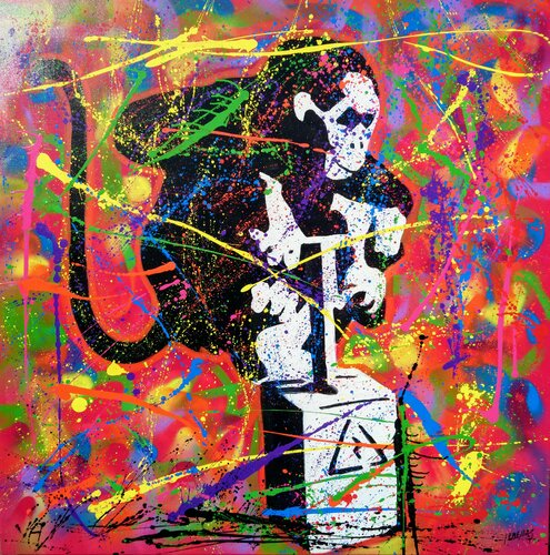 Big monkey pop par Joan Llaverias, Peinture en vente sur Singulart