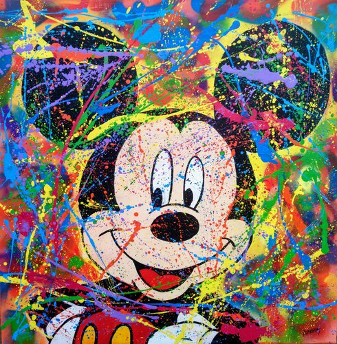 Mickey pop Happy par Joan Llaverias, Peinture en vente sur Singulart