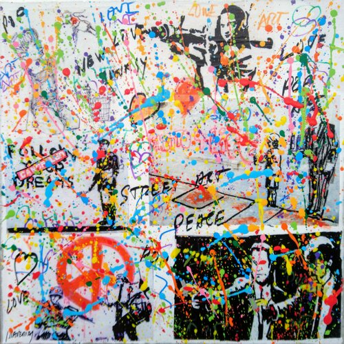 Travolta 6 Banksys pop di Joan Llaverias, Pittura in vendita su Singulart