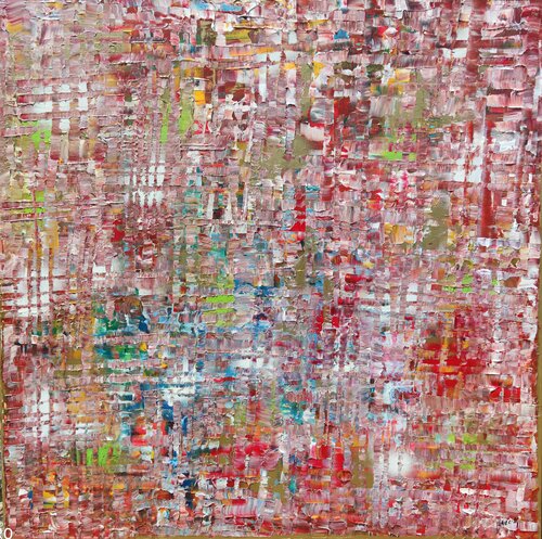 Urban gold rosado di Joan Llaverias, Pittura in vendita su Singulart