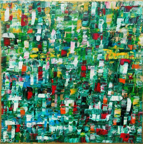 Urban verde oro par Joan Llaverias, Peinture en vente sur Singulart